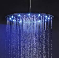 Buy 20 Bronze Finish Round Color Changing Led Waterfall Rain Shower Head