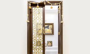 pooja room door designs with gl