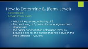 However, for insulators/semiconductors, the fermi level can be arbitrary between the topp of valence band and bottom of conductions band. How To Determine Ef The Fermi Level In Semiconductors Youtube