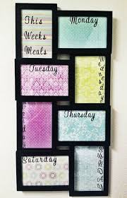 Home Made Meal Planner Using Frame From Walmart Scrapbook