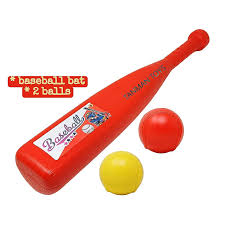 plastic baseball bat with 2 for
