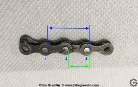 bicycle drive chain standard dimensions
