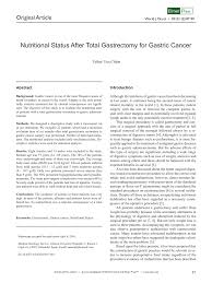 total gastrectomy for gastric cancer