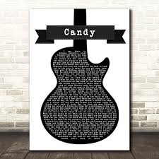 Candy songs by the slaughterhouse brothers, released 15 april 2016 1. Amazon Com Candy Black White Guitar Song Lyric Gift Present Poster Print Office Products