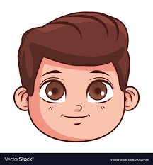 cute boy face cartoon royalty free