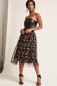 See others just like this >>. Floral Embroidered Mesh Midi Skirt Shopperboard