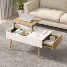 Natural Wooden Rectangular Coffee Table