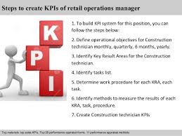 Retail Operations Manager Kpi