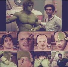 the hulk makeup and prosthetics being