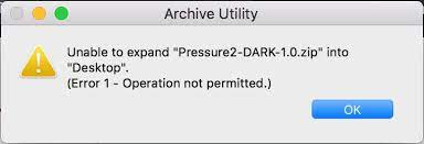 fix mac archive utility error 1