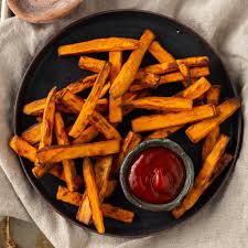 Sweet potato fries don't have to go through the deep fryer to be yummy. Air Fryer Sweet Potato Fries Basil And Bubbly