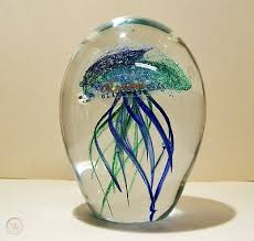 Murano Hand Blown Art Glass Jellyfish