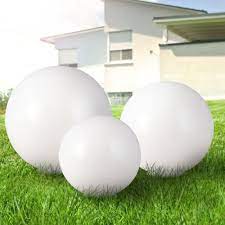 set of 3 led solar outdoor lights ball