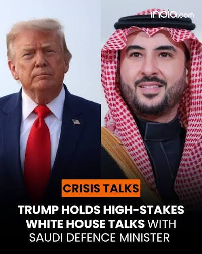 india.com | Donald Trump held talks with Saudi Defence Minister Prince Khalid bin Salman at the White House after joint US-Saudi strikes on Iran-backed... | Instagram