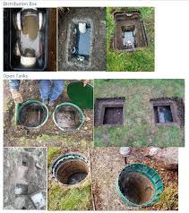 This outflow line is 3 to 4 inches in diameter and will exit the septic tank at around 8 to 12 inches below the top of the tank, pointing in the direction of the drain field. Septics 101 Clinics