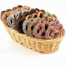 elegant chocolate pretzel gift basket