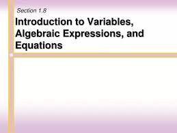 Variables Algebraic Expressions
