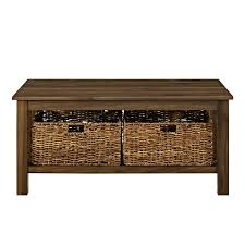 This makes the table suitable for both outdoor and indoor use. Delacora We Bd40mst 40 Long Laminate Wood And Wicker Coffee Table Dark Walnut Indoor Furniture Tables Coffee From Delacora Accuweather Shop