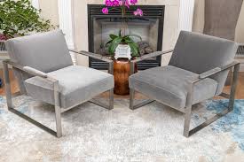 vance gray suede chairs