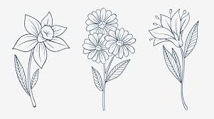 flower easy drawing images free