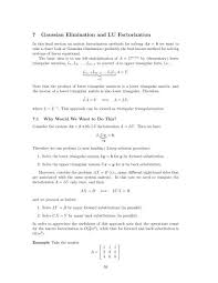 7 Gaussian Elimination And Lu Factorization