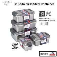 316 stainless steel food storage