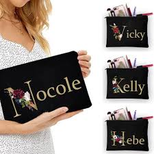 customize name cosmetic pouch s