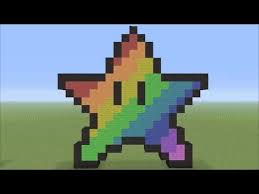 A firework star can have only one shape effect. The Big Minecraft Build 22 Rainbow Star Pixleart Youtube