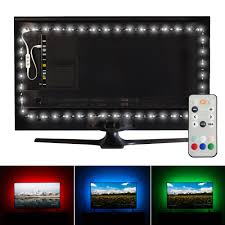 Luminoodle Professional Bias Lighting For Hdtv 6500k True White 15 Color Led Tv Backlight With Remote Usb Lights Strip Kit For Home Theater Ambient Lighti In 2020 Bias