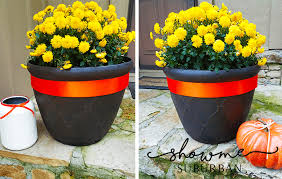 how to decorate pots for fall showme