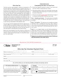 Form Vp Use Download Printable Pdf Ohio Use Tax Voluntary