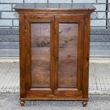 Italian Cabinet With Glass In Solid Fir