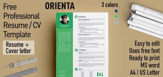 Free microsoft word resume templates are available to download. Orienta Free Professional Resume Cv Template