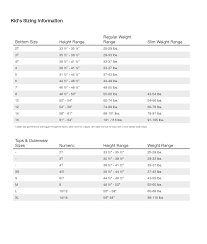 Carhartt Size Charts