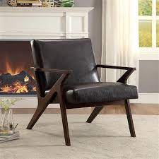 faux leather accent chair 403 976bn