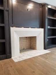 Modern Stone Fireplace Surround