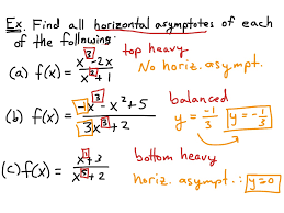 Problems concerning horizontal asymptotes appear on both the ap calculus ab and bc exam, and it's important to know how to find horizontal asymptotes both graphically (from the graph itself) and analytically (from the equation for a function). 3 6 Finding Horizontal Asymptotes Math Showme