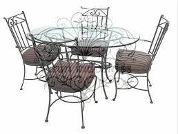 Wrought Iron Table Chair Garden Dining