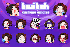 twitch emote sticker cartoon design