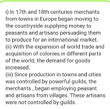 20. Onun East India company appointed a paiu seivarit Laieu uit Juuver. [1]  SECTION--B 21. Why did the merchants from the town in Europe move to  countryside during the 17th and 18h