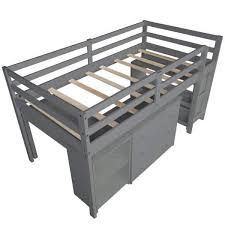 gosalmon gray low study twin loft bed