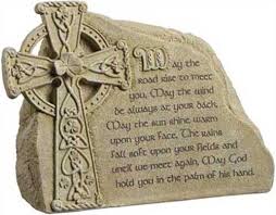 celtic cross garden stone irish blessing