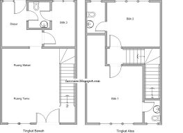 Pelan rumah setingkat 7 bilik house design design floor plans. Perkongsian Terbaik Pelbagai Tips Pelan Rumah Kos Rendah 2 Bilik Deko Rumah
