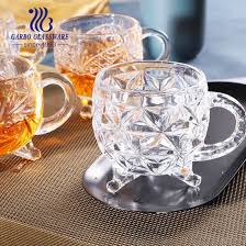 120ml Small Glass Tea Cup Classic Cut