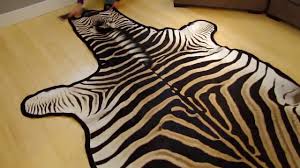 unboxing grade a felted zebra skin rug