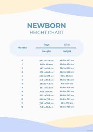newborn height chart pdf template net