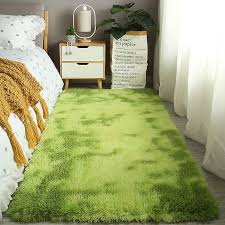 soft rugs green tie dying mats