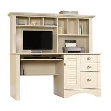 Take for instance this white antique computer desk. Harbor View Computer Desk With Hutch Antique White Sauder Target