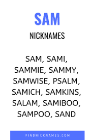 Good matching usernames for couples? 79 Cute And Funny Nicknames For Sam Find Nicknames
