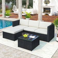 rattan garden furniture set 4 seater